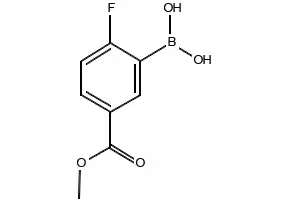 2-Fluoro-5-(methoxycarbonyl)phenylboronic acid structure, CAS 850568-04-6