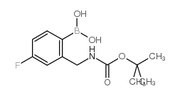 2-(N-Boc-aminomethyl)-4-fluorophenylboronic acid structure, CAS 850568-64-8