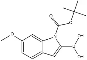 1-Boc-6-methoxyindole-2-boronic acid structure, CAS 850568-65-9