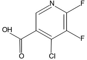 4-Chloro-5,6-difluoropyridine-3-carboxylic acid structure, CAS 851386-32-8