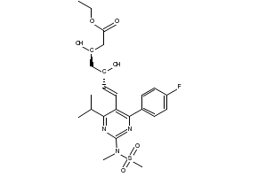 Rosuvastatin ethyl ester structure, CAS 851443-04-4
