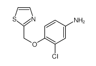 3-Chloro-4-(2-thiazolylmethoxy)benzenamine structure, CAS 851545-79-4