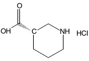 (3S)-3-Piperidinecarboxylic acid hydrochloride structure, CAS 851956-01-9