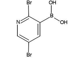2,5-Dibromopyridine-3-boronic acid structure, CAS 852228-14-9