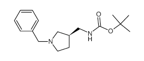 (R)-1-Benzyl-3-N-Boc-aminomethylpyrrolidine structure, CAS 852857-09-1