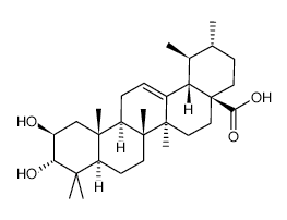 (2beta,3alpha)-2,3-Dihydroxy-urs-12-en-28-oic acid structure, CAS 856012-03-8