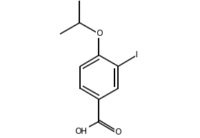3-Iodo-4-isopropoxybenzoic acid structure, CAS 856167-47-0