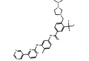 4-[[(3S)-3-Dimethylaminopyrrolidin-1-yl]methyl]-N-[4-methyl-3-[(4-pyrimidin-5-ylpyrimidin-2-yl)amino]phenyl]-3-(trifluoromethyl)benzamide structure, CAS 859212-16-1
