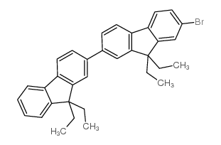 7-Bromo-9,9,9',9'-tetraethyl-2,2'-bifluorene structure, CAS 862847-75-4