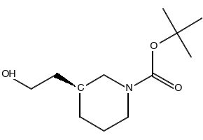 (S)-1-N-Boc-3-(2-hydroxyethyl)piperidine structure, CAS 863578-32-9