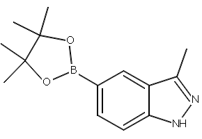 3-Methyl-1H-indazole-5-bonic acid pinacol ester structure, CAS 864771-17-5