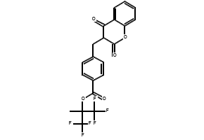 1,1,1,3,3,3-Hexafluoro-2-methylpropan-2-yl 4-[(4-hydroxy-2-oxo-2H-chromen-3-yl)methyl]benzoate structure, CAS 867257-26-9