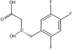 (3S)-2',4',5'-Trifluoro-3-hydroxybenzenebutanoic acid structure, CAS 868071-17-4