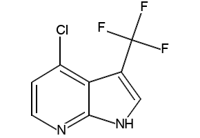 4-Chloro-3-(trifluoromethyl)-1H-pyrrolo[2,3-b]pyridine structure, CAS 869335-75-1