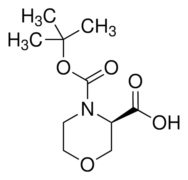4-Boc-3(R)-morpholinecarboxylic acid structure, CAS 869681-70-9