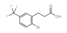 2-Bromo-5-(trifluoromethyl)benzenepropanoic acid structure, CAS 869725-56-4