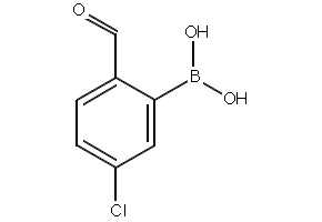5-Chloro-2-formylphenylboronic acid structure, CAS 870238-36-1