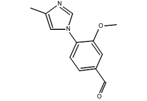3-Methoxy-4-(4-methyl-1H-imidazol-1-yl)benzaldehyde structure, CAS 870837-18-6
