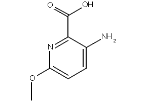 3-Amino-6-methoxypyridine-2-carboxylic acid structure, CAS 870971-19-0