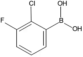 2-Chloro-3-fluorophenylboronic acid structure, CAS 871329-52-1