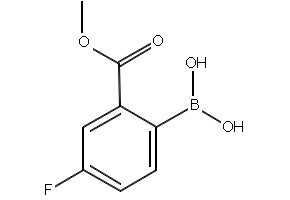 4-Fluoro-2-methoxycarbonylphenylboronic acid structure, CAS 871329-81-6