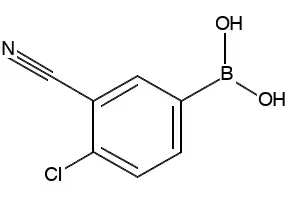 4-Chloro-3-cyanophenylboronic acid structure, CAS 871332-95-5