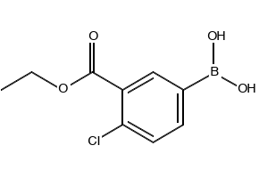 4-Chloro-3-(ethoxycarbonyl)phenylboronic acid structure, CAS 874219-46-2