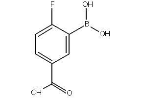 5-Carboxy-2-fluorophenylboronic acid structure, CAS 874219-59-7