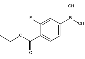4-(Ethoxycarbonyl)-3-fluorophenylboronic acid structure, CAS 874288-38-7