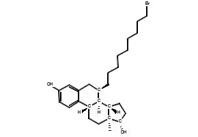 (7a,17b)-7-(9-Bromononyl)estra-1,3,5(10)-triene-3,17-diol structure, CAS 875573-67-4