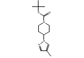 tert-Butyl 4-(4-iodo-1H-pyrazol-1-yl)piperidine-1-carboxylate structure, CAS 877399-73-0