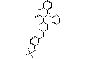 (4S)-3,4-Dihydro-4-phenyl-3-[1-[[3-(trifluoromethoxy)phenyl]methyl]-4-piperidinyl]-2(1H)-quinazolinone structure, CAS 877606-63-8