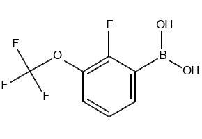 [2-Fluoro-3-(trifluoromethoxy)phenyl]boronic acid structure, CAS 881402-25-1