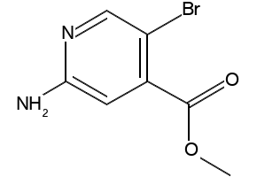 Methyl 2-amino-5-bromoisonicotinate structure, CAS 882499-87-8