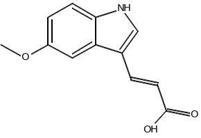 (2E)-3-(5-Fluoro-3-methyl-1H-indol-7-yl)-2-propenoic acid structure, CAS 882999-50-0