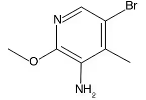 5-Bromo-2-methoxy-3-nitro-4-picoline structure, CAS 884495-14-1