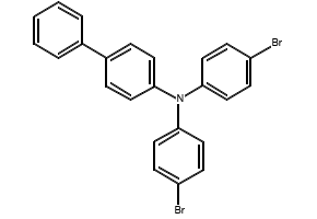 4,4'-Dibromo-4''-phenyltriphenylamine structure, CAS 884530-69-2