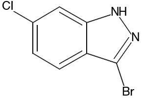 3-Bromo-6-chloro-1H-indazole structure, CAS 885521-34-6