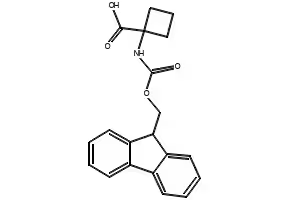 Fmoc-1-aminocyclobutane-1-carboxylic acid structure, CAS 885951-77-9