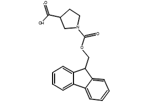 1-Fmoc-Pyrrolidine-3-carboxylic acid structure, CAS 885951-89-3