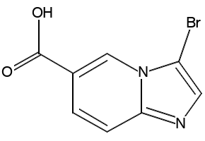 3-Bromoimidazo[1,2-a]pyridine-6-carboxylic acid structure, CAS 886362-00-1