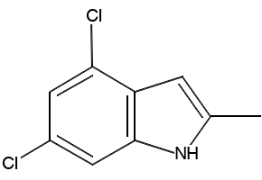 4,6-Dichloro-2-methylindole structure, CAS 886362-21-6