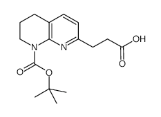 8-N-Boc-5,6,7,8-Tetrahydro-1,8-naphthyridin-2-propoinic acid structure, CAS 886362-45-4