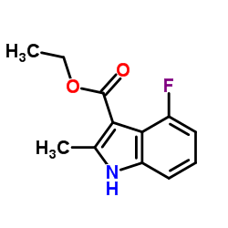 4-Fluoro-2-methylindole-3-carboxylic acid ethyl ester structure, CAS 886362-68-1