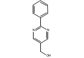 5-(Hydroxymethyl)-2-phenylpyrimidine structure, CAS 886531-62-0