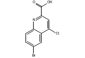 6-Bromo-4-chloro-2-quinolinecarboxylic acid structure, CAS 887589-43-7
