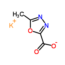 5-Methyl-1,3,4-oxadiazole-2-carboxylic acid potassium salt structure, CAS 888504-28-7