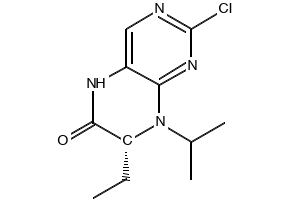 (7R)-2-Chloro-7-ethyl-7,8-dihydro-8-(1-methylethyl)-6(5H)-pteridinone structure, CAS 889877-77-4