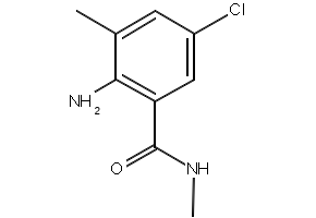 2-Amino-5-chloro-N,3-dimethylbenzamide structure, CAS 890707-28-5