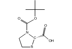 (S)-3-Boc-2-Thiazolidinecarboxylic acid structure, CAS 891192-95-3